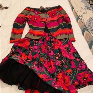 Vintage silk skirt and jacket